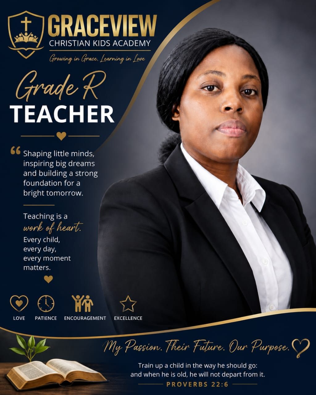 Grade R teacher at Graceview Christian Kids Academy: shaping little minds and inspiring big dreams